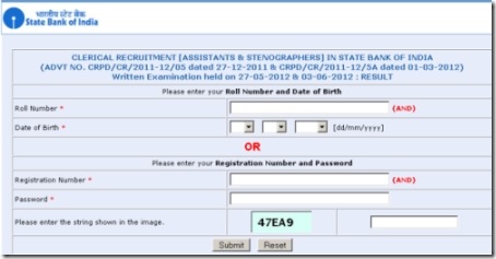 sbi-results-clerk-recruitment-2012,sbi clerk exam results