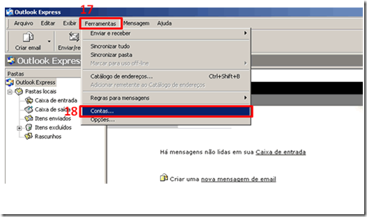 Configurar conta de e-mail no Outlook Express