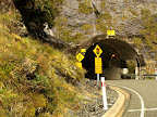 Entering the Homer Tunnel