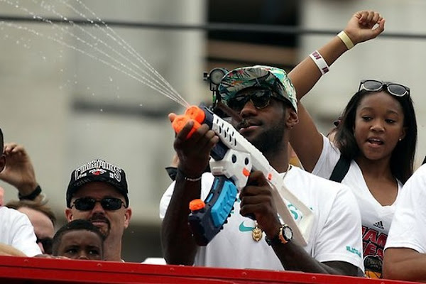 James Celebrates with Parade Through Miami in LeBron X Low Floral