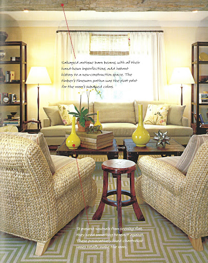 In this section of the book, Thom addresses color. With this neutral palette, he adds pops of yellow for some contrast. In this section of the book, Thom addresses color. With this neutral palette, he adds pops of yellow for some contrast.