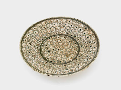 Plate | Origin:  Iran | Period: 17th century  Safavid period | Details:  Not Available | Type: Stone-paste painted under glaze | Size: W: 8.1  cm | Museum Code: S1997.60 | Photograph and description taken from Freer and the Sackler (Smithsonian) Museums.