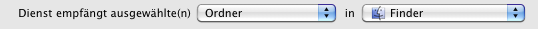 Empfange Ordner im Finder