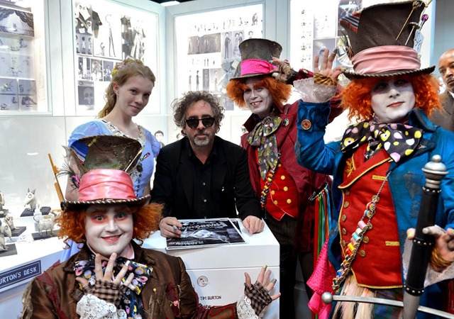 SAN DIEGO, CA - JULY 12:  Director/producer Tim Burton poses with characters during Comic-Con International 2012 at San Diego Convention Center on July 12, 2012 in San Diego, California.  (Photo by Alberto E. Rodriguez/WireImage)