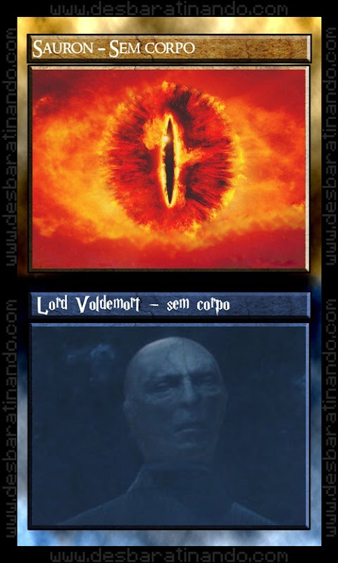 8 sauron sem corpo voldemort sem corpo senhor dos anéis Vs harry potter 