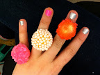 Check out our home-made rings. The rock candy ring with pink sugar pearls beat out the pop rock ring concept. Check out our home-made rings. The rock candy ring with pink sugar pearls beat out the pop rock ring concept.