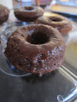 Frosted homemade chocolate donut