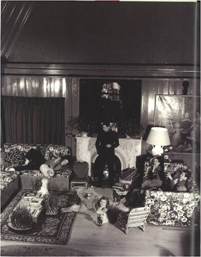 This is a beautiful aerial shot of the Vreeland's living room at their Brewster residence. I adore the relaxed and open arrangement of furniture and the plentiful options for lounging. Vreeland, of course, opted for the bear skin rug. This is a beautiful aerial shot of the Vreeland's living room at their Brewster residence. I adore the relaxed and open arrangement of furniture and the plentiful options for lounging. Vreeland, of course, opted for the bear skin rug.