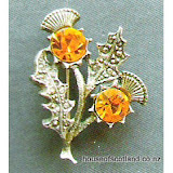 Thistle Brooch, two stoned
