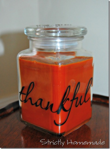 Thankful Candle