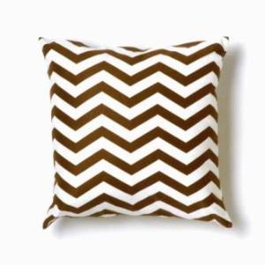 Zig Zag Pillow in Brown (wellappointedhouse.com)