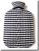 striped cashmere hot water bottle cover