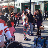 Dude had a sign that said "Spandy Andy". I didn't stick around to see his busker skill. Dude had a sign that said "Spandy Andy". I didn't stick around to see his busker skill.