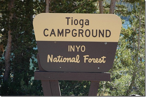 Tioga Lake Sign