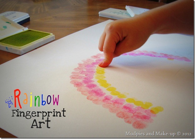 Rainbow Fingerprint Art Rainbow Fingerprint Art