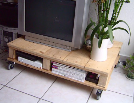 mueble hecho con palets.