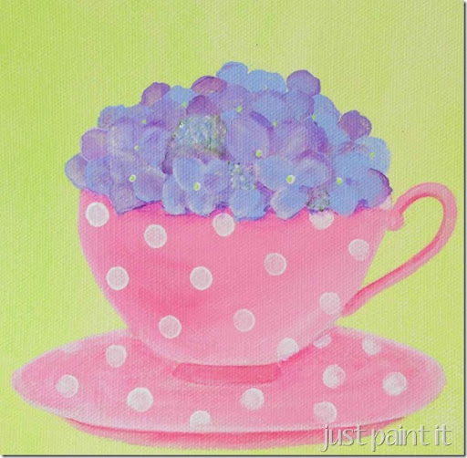blue hydrangea paint by number