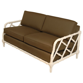 White Bamboo Loveseat (piecesinc.com)