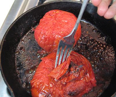 I was able to get all the peel off the tomatoes.