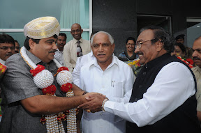 With BJP National President Sri Nitin Gadkari at New Delhi