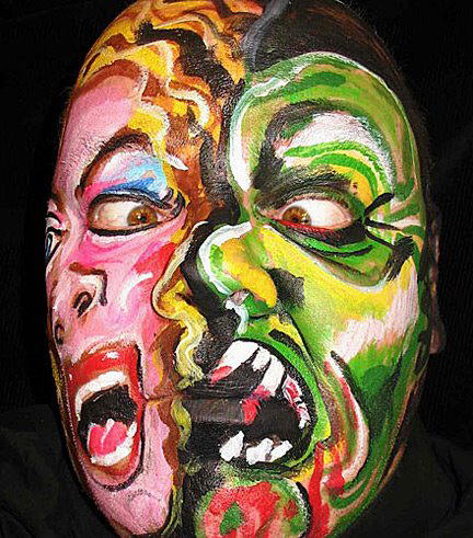 Self-Portraits Face Paintings by James Kuhn