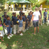Kids lined up ready to go.