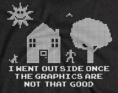 I went outside once I went outside once