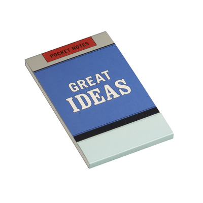 Because great ideas can be difficult to remember when you're constantly being interrupted. Great Ideas Notepad, $5.95, cb2.com [photo courtesy of CB2]