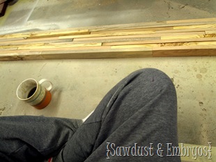 Laying out the pieces for the Butcherblock {Sawdust and Embryos}