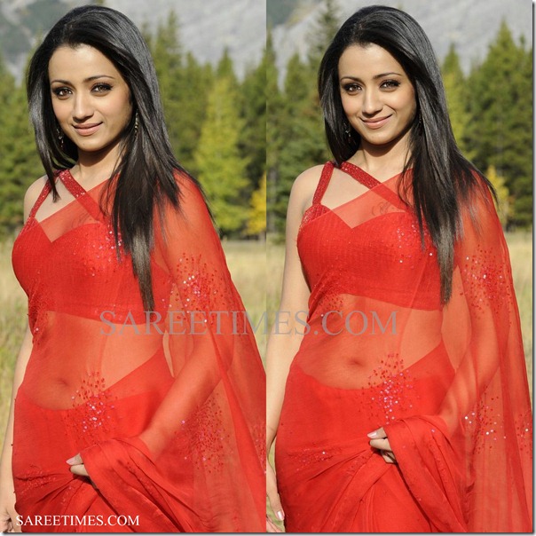 Trisha_Red_Saree