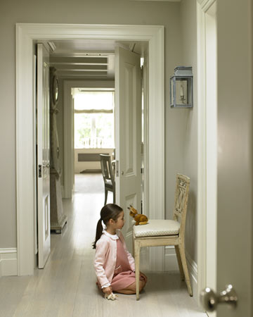 Four shallow closets can be found through the doorway behind Eric's niece, Sophia.