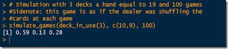 Plain vanilla BlackJack simulation with R
