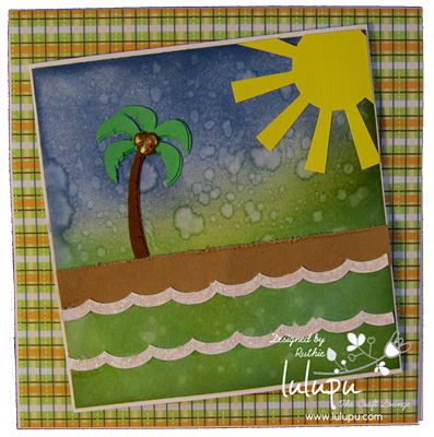 Summer scene card - summer svg files - Lulupu The Craft Lounge - Ruthie Lopez DT