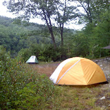 My yellow tent and Matts Green/White tent - Rocky Glen Camping My yellow tent and Matts Green/White tent - Rocky Glen Camping