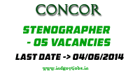 CONCOR-Steno-Jobs-2014