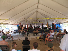 Ranchita Rocks had multiple stages. This one was closest to the booth and offered shade.
