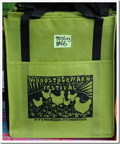 tote bag, woodstock farm festival