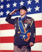 c0 George C Scott as General Patton in front of American Flag