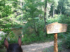 trail sign, Lusk Creek ahead