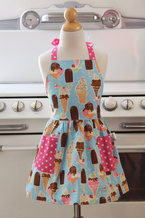 Retro Ice Cream Sundae & Popsicle Apron by Boojiboo Retro Ice Cream Sundae & Popsicle Apron by Boojiboo