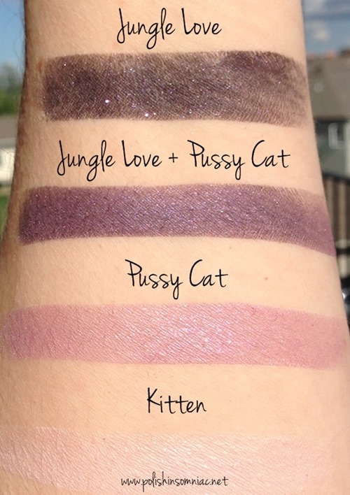 Too Faced Cat Eyes Palette:  Jungle Love, Pussy Cat, and Kitten