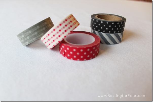 DIY Washi Tape Christmas Card from Setting for Four #DIY #Tutorial #Washi #Tape #Holiday #Christmas #Card