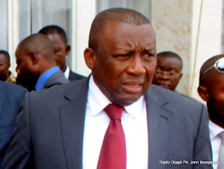 Jacques Djoli, vice-président de la Ceni au palais du Peuple à Kinshasa