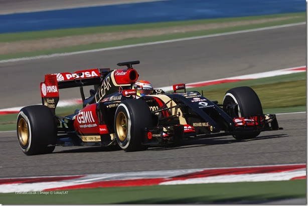 2014 F1 Pre Season Test 2 - Day 3
Bahrain International Circuit, Bahrain.
Friday 21 February 2014.
Pastor Maldonado, Lotus E22 Renault.
World Copyright: Andrew Ferraro/LAT Photographic.
ref: Digital Image _79P2118