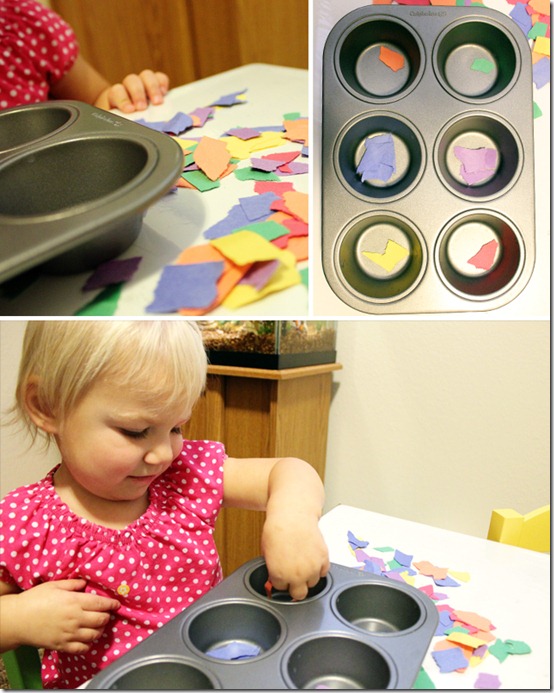 sorting muffin tin