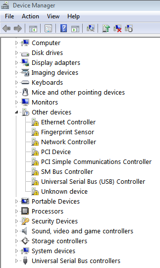 device-manager-unknowns