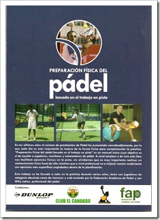 &ldquo;Preparaci&oacute;n F&iacute;sica del P&aacute;del basada en el trabajo en pista&rdquo; nuevo libro en el mercado.