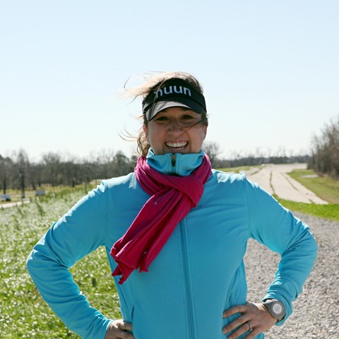Photos of the Girls on the Geaux running the Mississippi River levee during the Rouge-Orleans ultramarathon relay on Feb. 11-12, 2012.