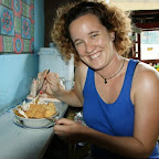 mmmhhh! Feinifeini! Gebratene Nudeln mit Hühnchen.