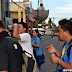 Bloggers walking amidst the humid weather during the first Davao Bloggers Walk, but it was all for fun!